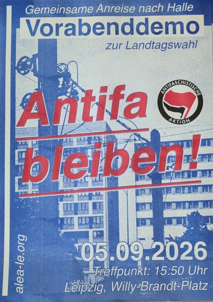 Am Vorabend zur Landtagswahl auf nach Halle!